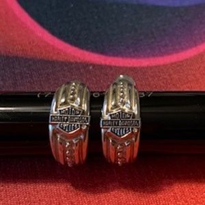 Harley Davidson Hoop/Post Earrings